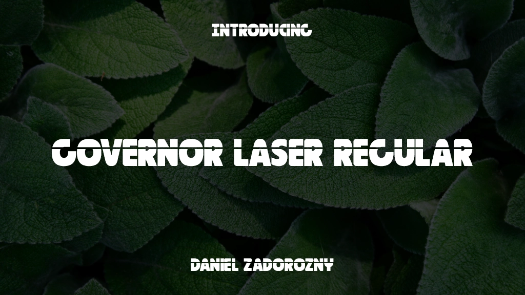 Governor Laser Regular Immagini di esempio dei caratteri  1