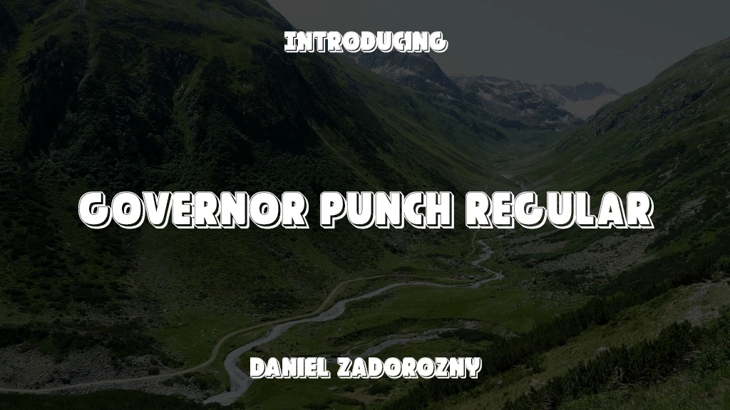 Governor Punch Regular 字体样本图像  1