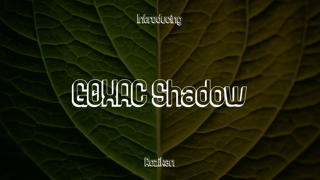 GOXAC Shadow Beispielbilder für Schriftarten  1