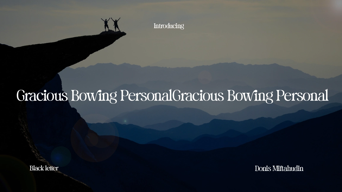 Gracious Bowing PersonalGracious Bowing Personal Font Sample Image 1