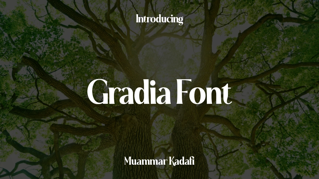 Gradia Font Beispielbilder für Schriftarten  1