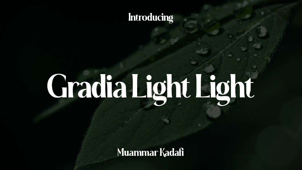 Gradia Light Light Font Sample Images  1