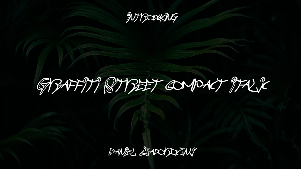 Graffiti Street Compact Italic 글꼴 샘플 이미지  1