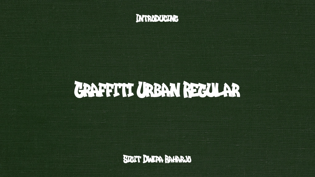 Graffiti Urban Regular Beispielbilder für Schriftarten  1