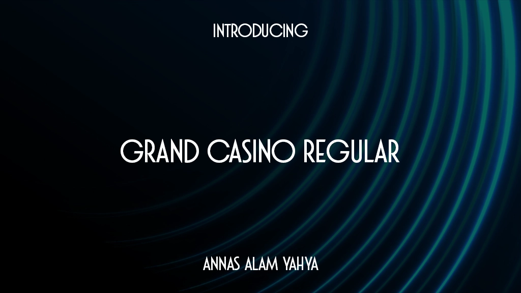 Grand Casino Regular Imagens de amostra de fonte  1