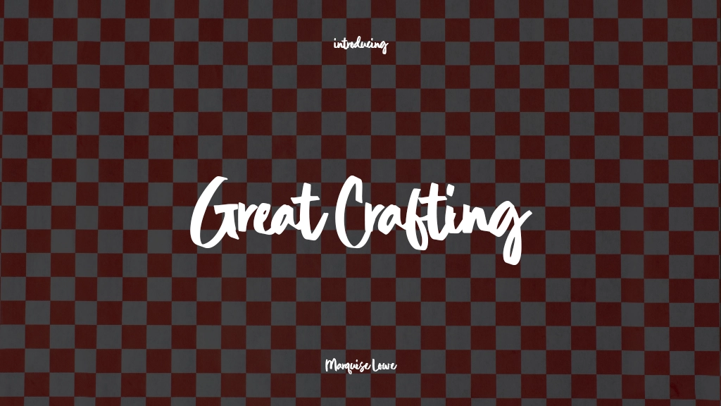 Great Crafting Imagens de amostra de fonte  1