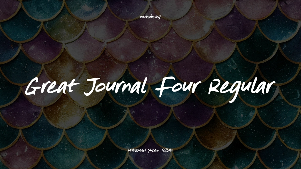 Great Journal Four Regular Font Sample Images  1