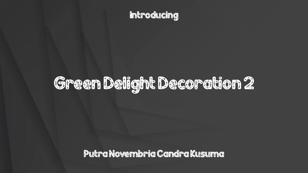 Green Delight Decoration 2 字体样本图像  1