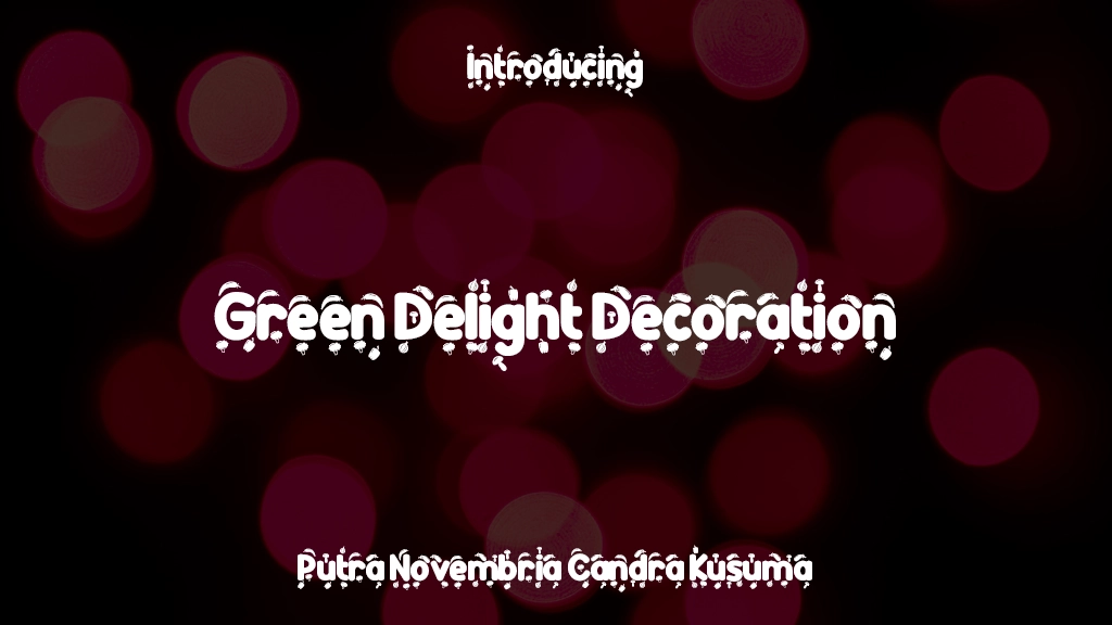 Green Delight Decoration 字体样本图像  1