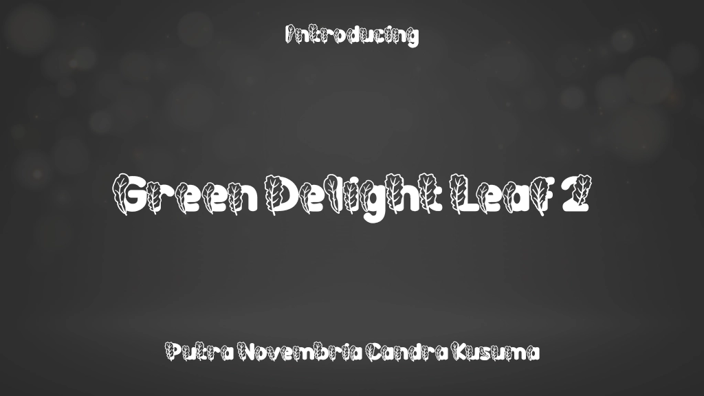 Green Delight Leaf 2 字体样本图像  1