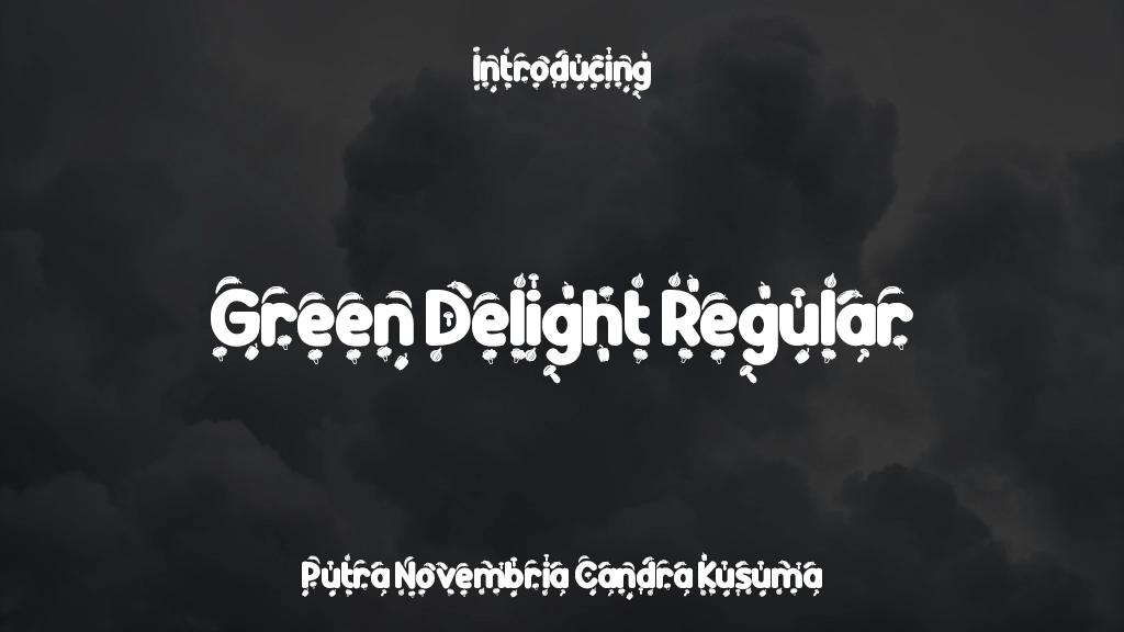 Green Delight Regular 字体样本图像  1