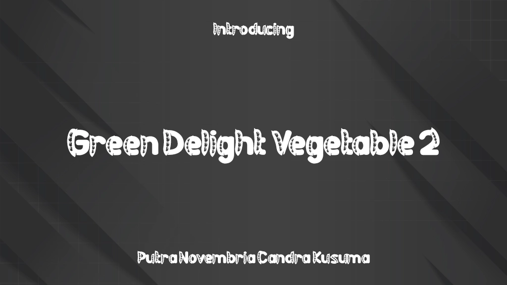 Green Delight Vegetable 2 字体样本图像  1