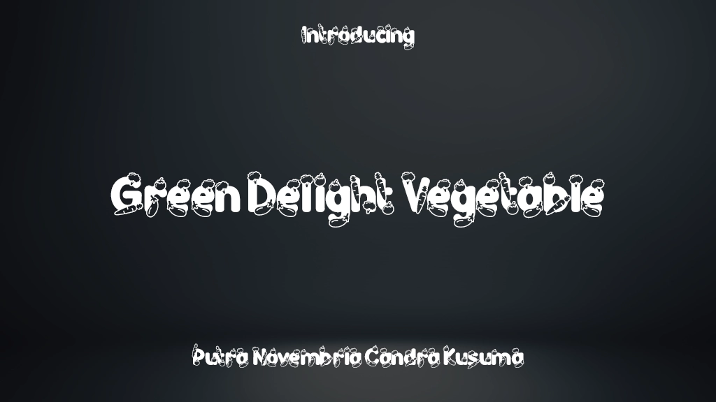 Green Delight Vegetable 字体样本图像  1