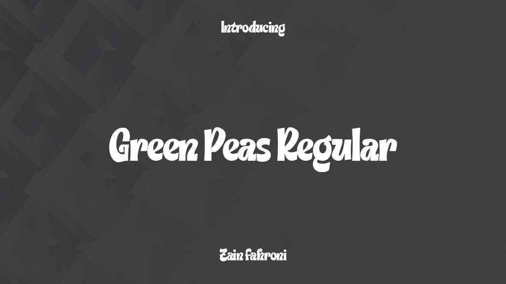 Green Peas Regular Images d’exemples de polices  1