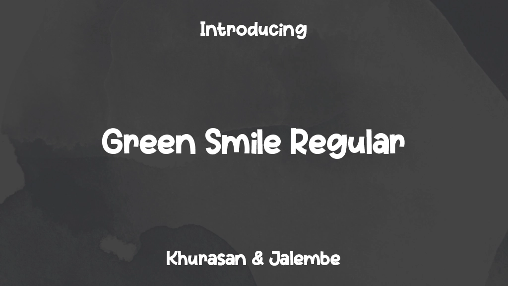 Green Smile Regular フォントサンプル画像  1