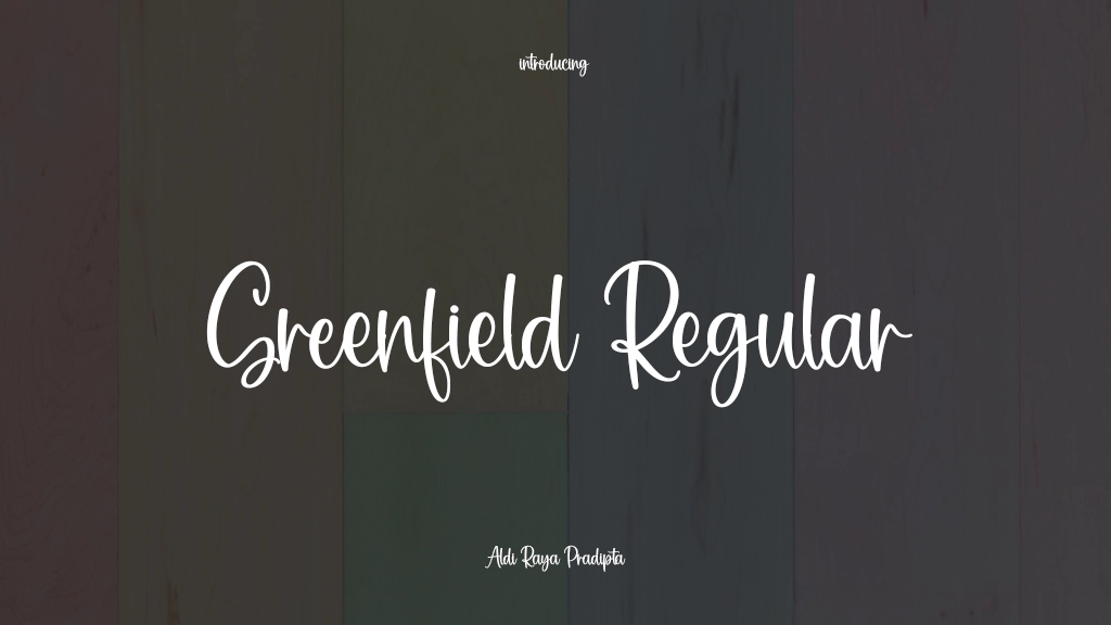 Greenfield Regular Font Sample Images  1