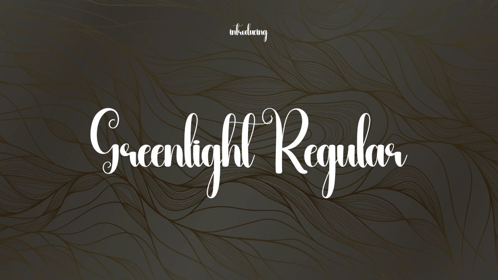 Greenlight Regular Font Sample Images  1