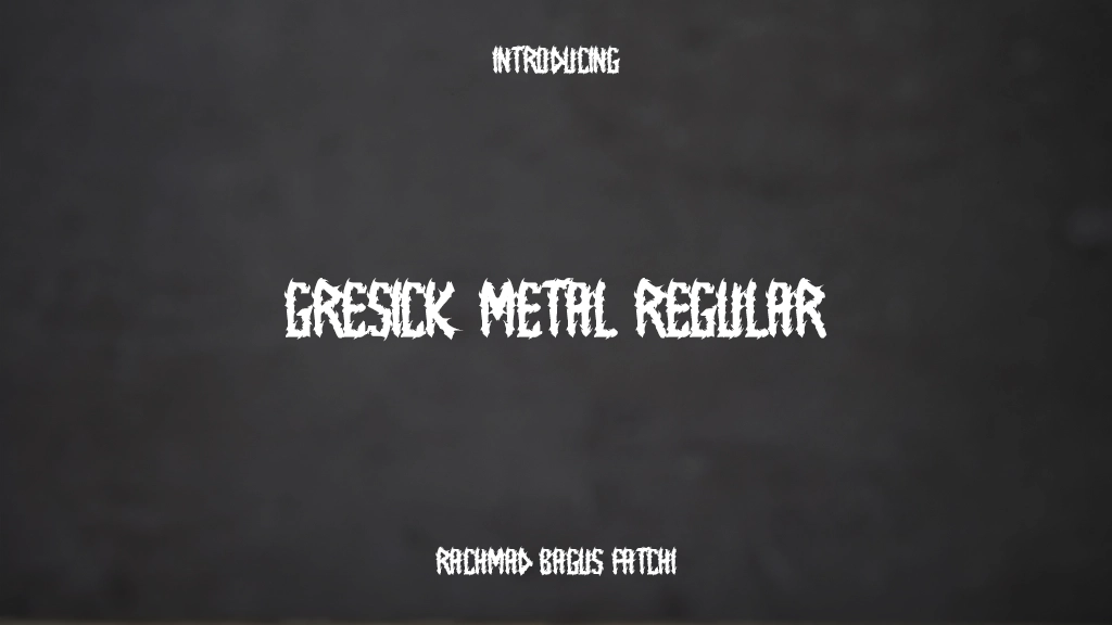 GRESICK METAL Regular 글꼴 샘플 이미지  1