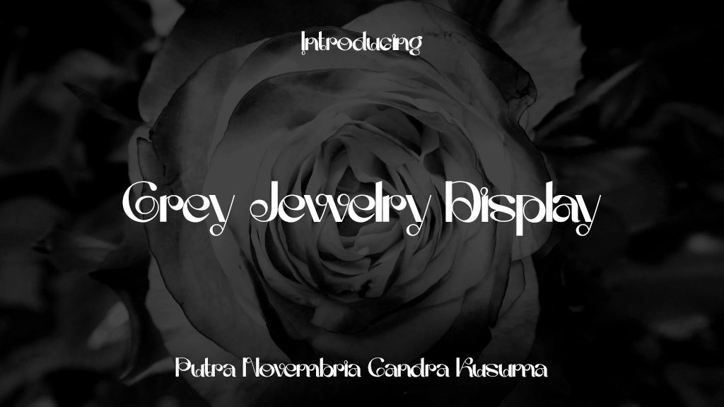 Grey Jewelry Display Beispielbilder für Schriftarten  1