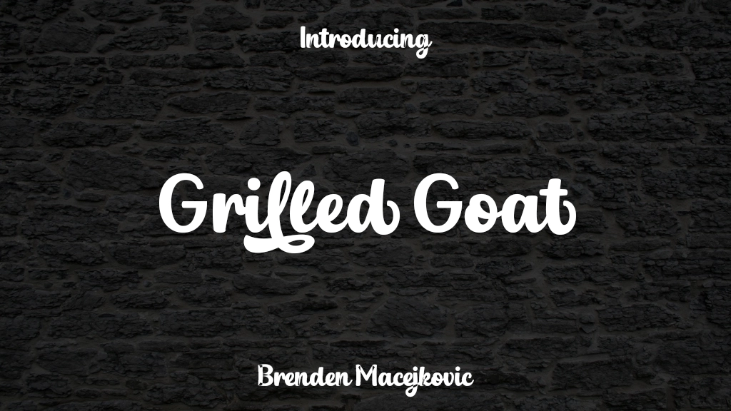 Grilled Goat Images d’exemples de polices  1