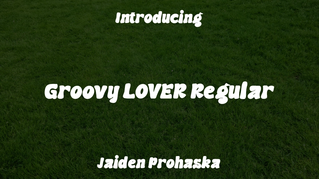 Groovy LOVER Regular Images d’exemples de polices  1