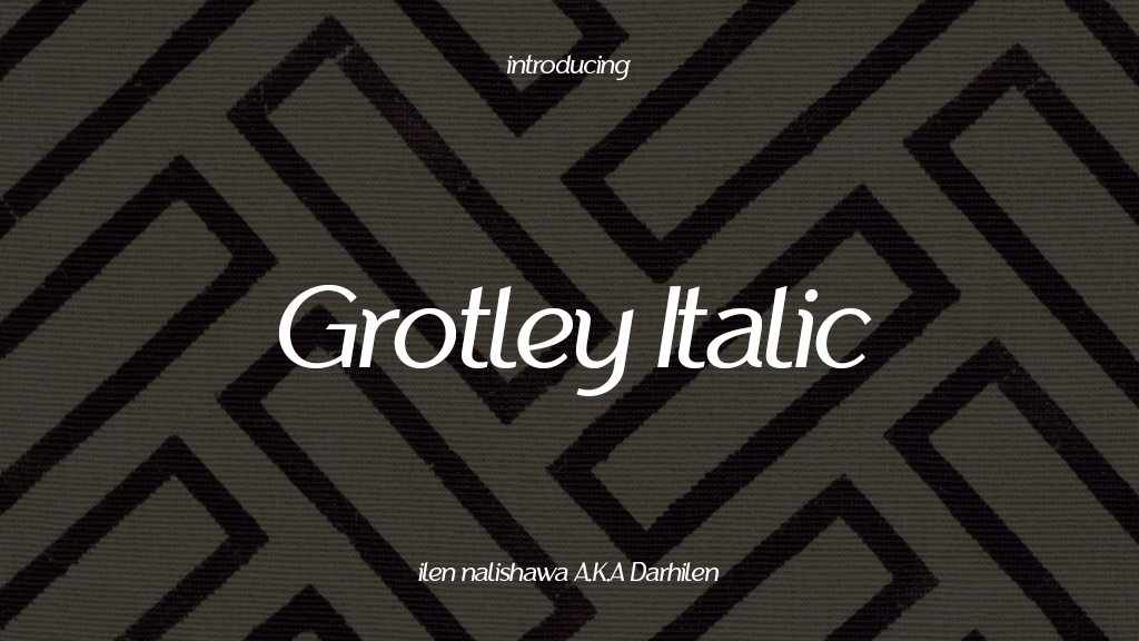 Grotley Italic Font Sample Images  1