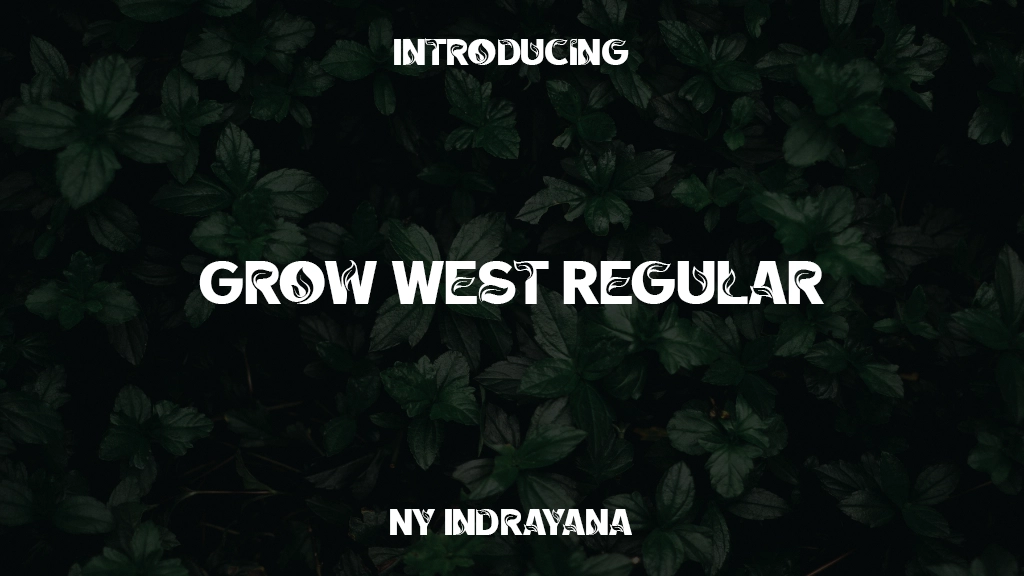 Grow West Regular Font Sample Images  1