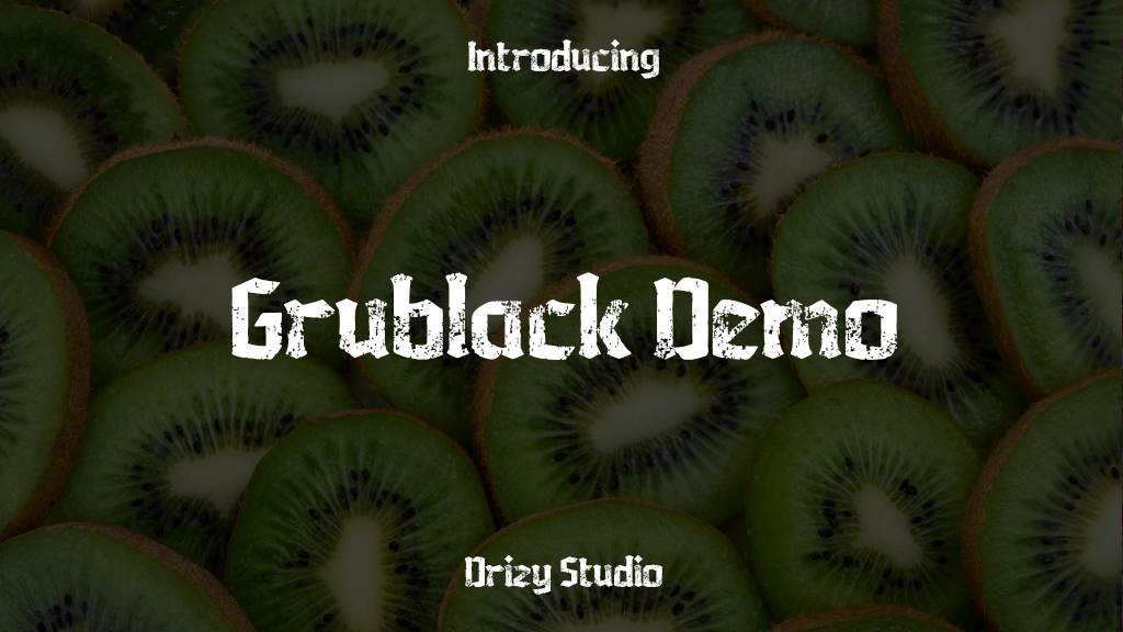 Grublack Demo Imagens de amostra de fonte  1