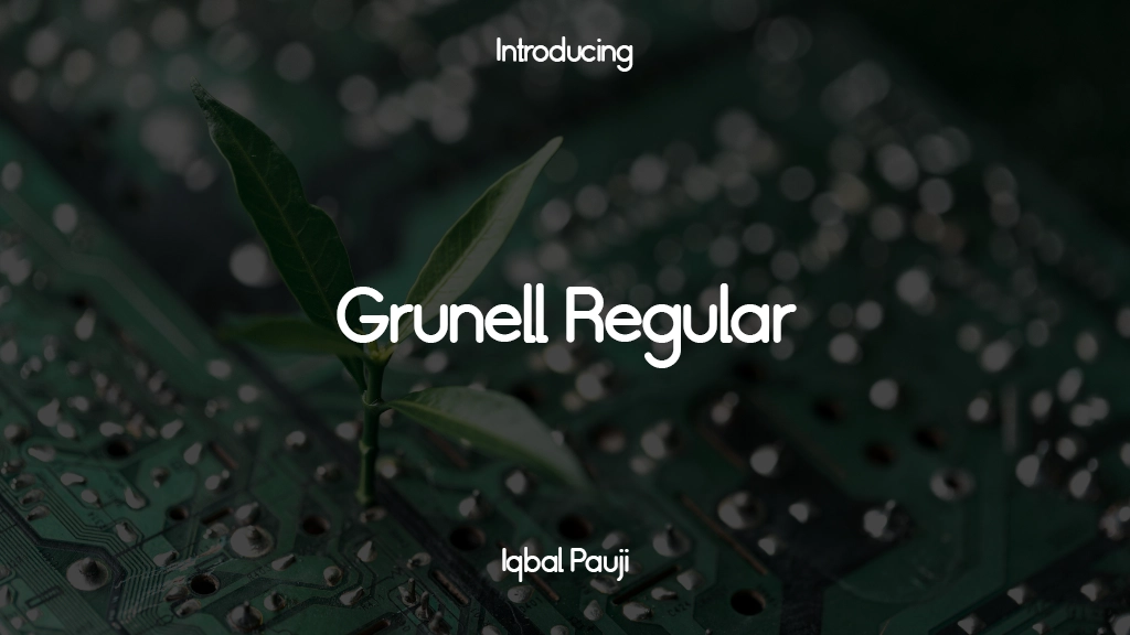 Grunell Regular フォントサンプル画像  1