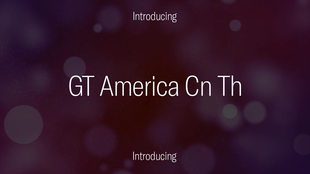 GT America Trial Cn Th 글꼴 샘플 이미지  1