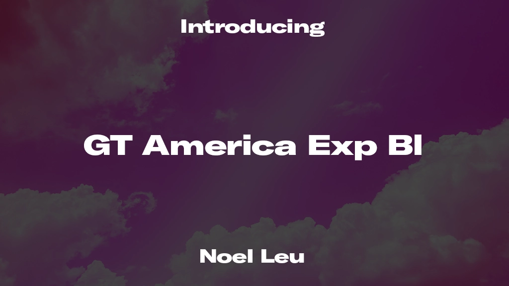 GT America Trial Exp Bl Beispielbilder für Schriftarten  1