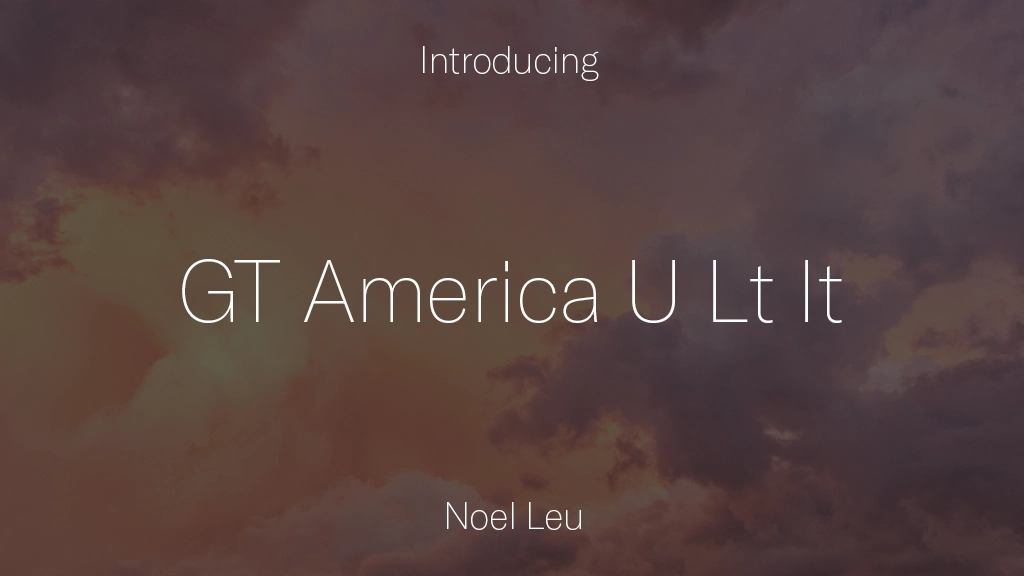 GT America Trial U Lt It 字体样本图像  1