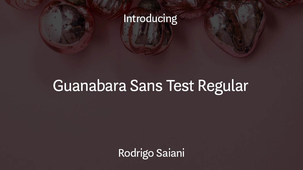 Guanabara Sans Test Regular フォントサンプル画像  1