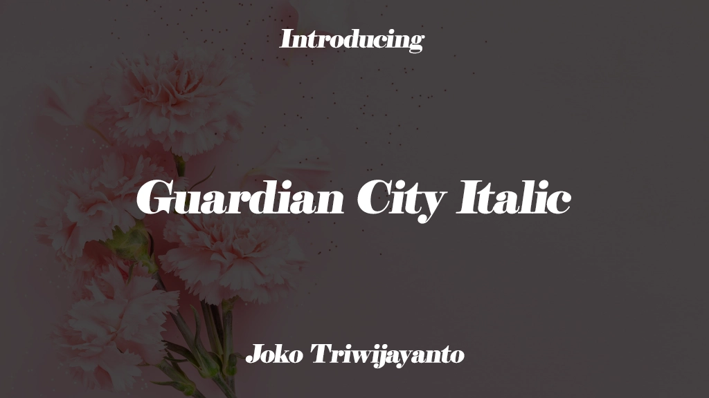 Guardian City Italic Immagini di esempio dei caratteri  1