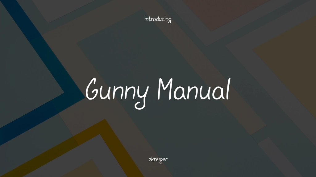 Gunny Manual Font Sample Images  1