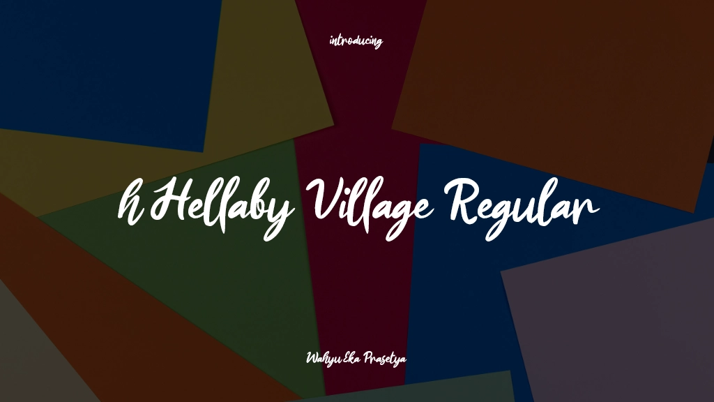 h Hellaby Village Regular Images d’exemples de polices  1