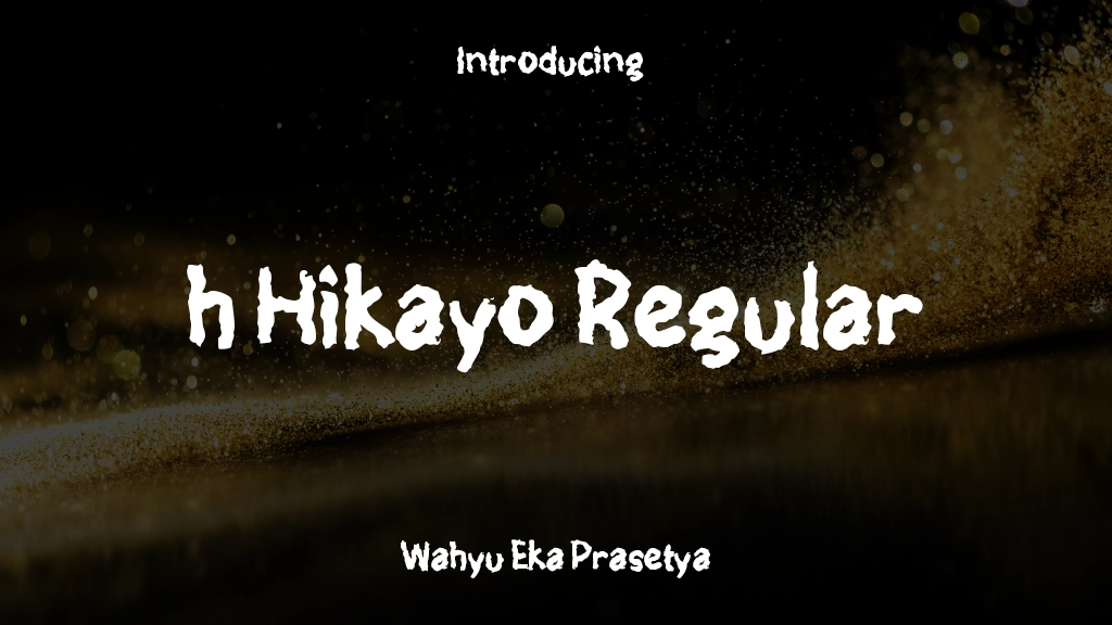 h Hikayo Regular Images d’exemples de polices  1