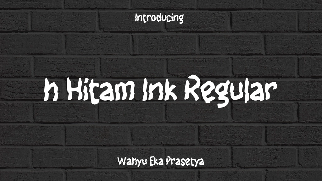 h Hitam Ink Regular Imágenes de muestra de fuentes  1