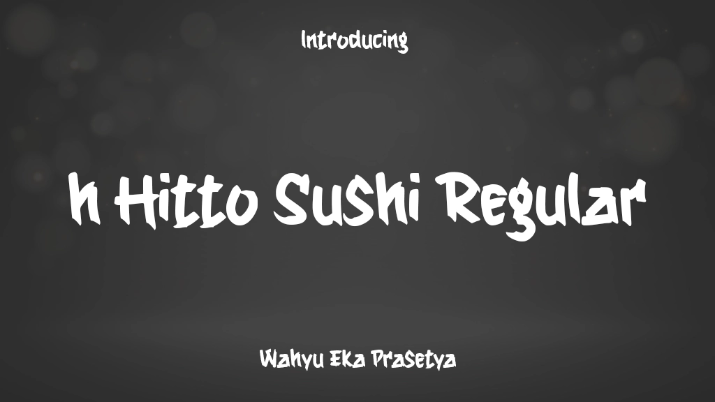 h Hitto Sushi Regular Font Sample Images  1