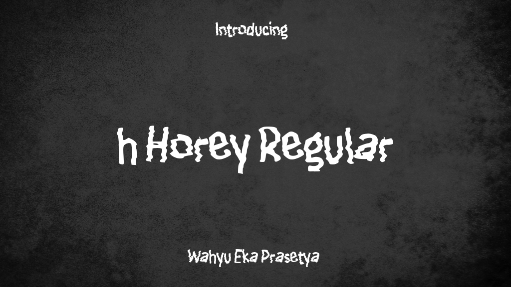 h Horey Regular Font Sample Images  1