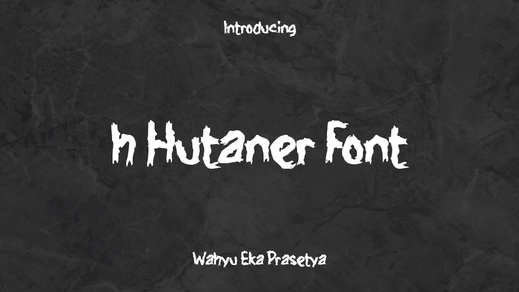 h Hutaner Font 字体样本图像  1