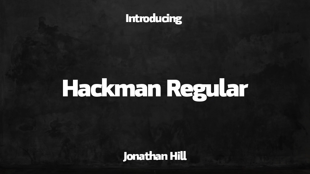 Hackman Trial Regular 글꼴 샘플 이미지  1