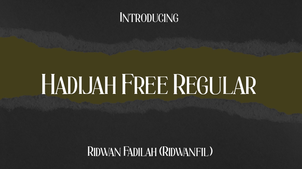 Hadijah Free Trial Regular Imagens de amostra de fonte  1