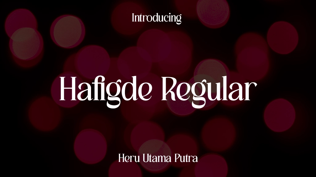 Hafigde Regular Font Sample Images  1