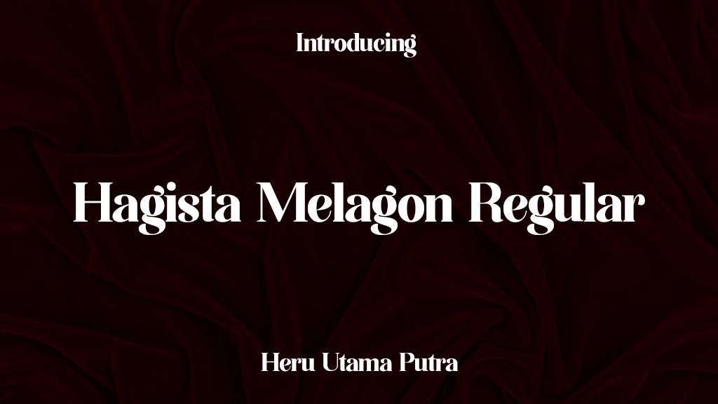 Hagista Melagon Regular 字体样本图像  1