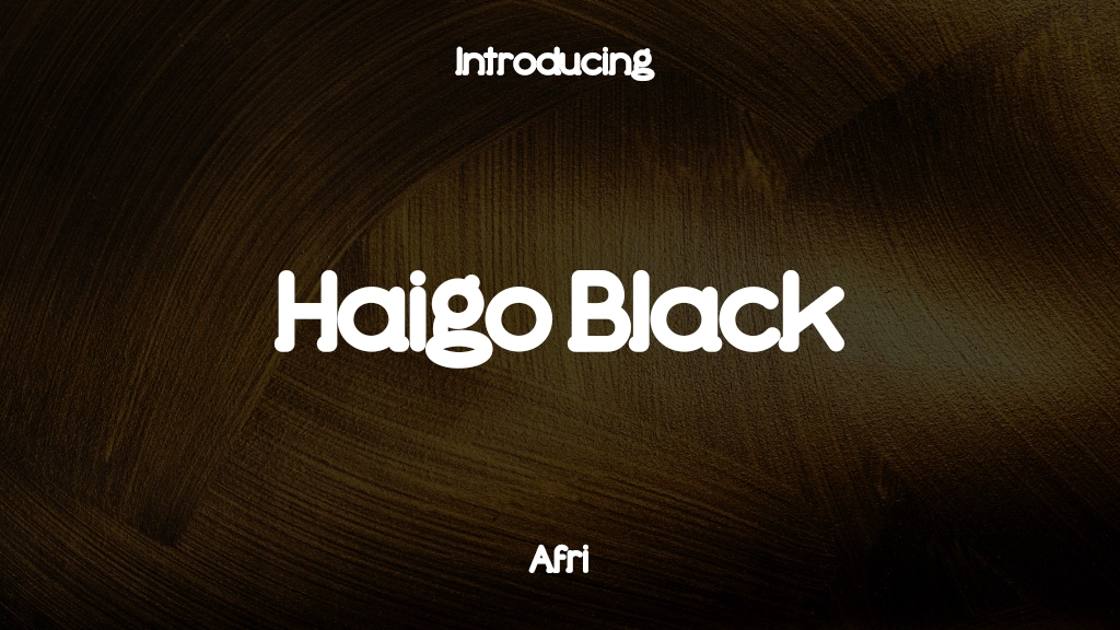 Haigo Black Personal Use Imagens de amostra de fonte  1