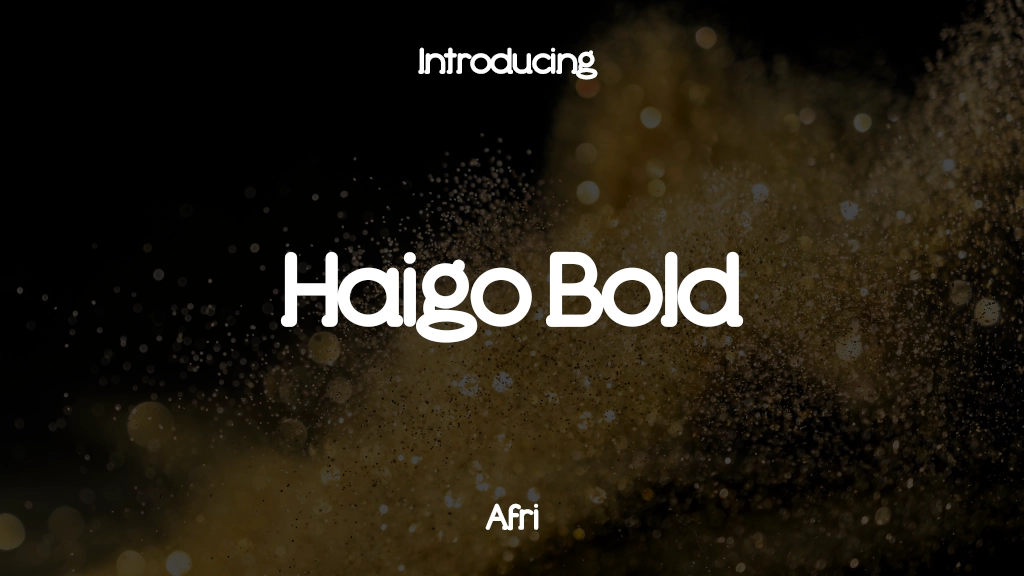 Haigo Bold Personal Use Imagens de amostra de fonte  1