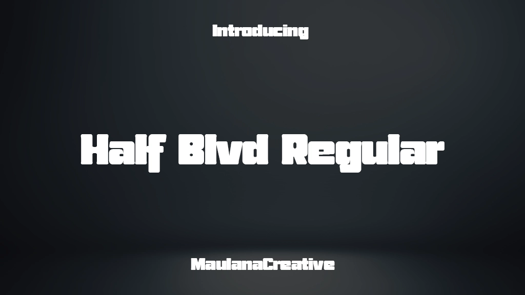 Half Blvd Free Regular 글꼴 샘플 이미지  1