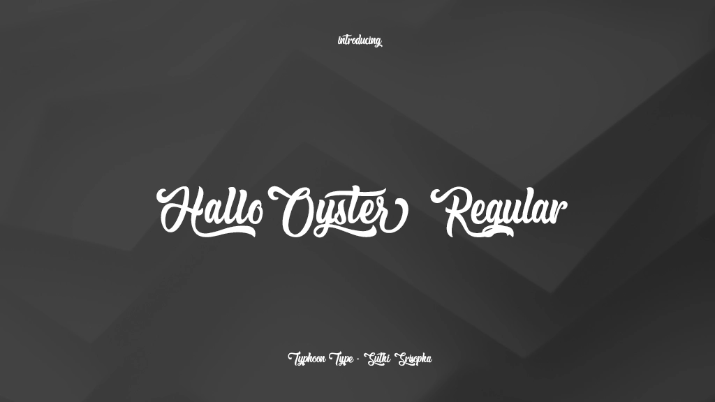 Hallo Oyster Regular Images d’exemples de polices  1