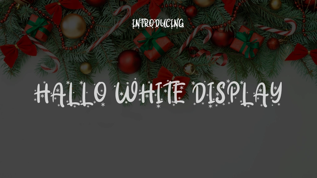 Hallo White Display Font Sample Images  1